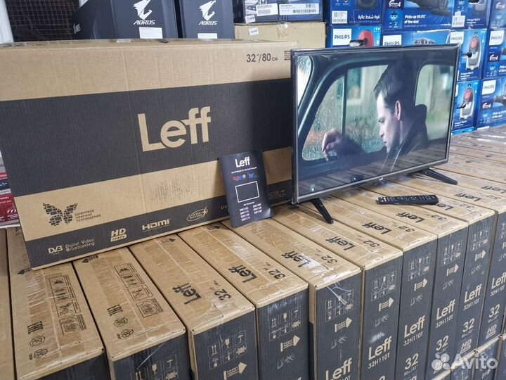 Телевизор Leff + смарт приставка и кронштейн