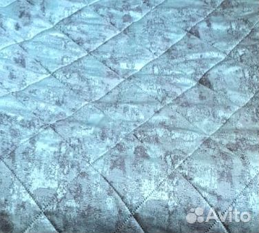 Покрывало, 2 подушки и 2 наволочки. Бирюза