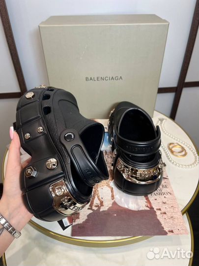 Crocs Крокс Balenciaga леопардовые