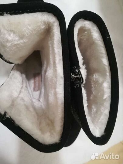 Полусапоги зимние 36р, замша, новые