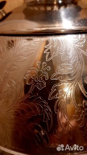 Электросамовар н/ж сталь СССР 5л с декором