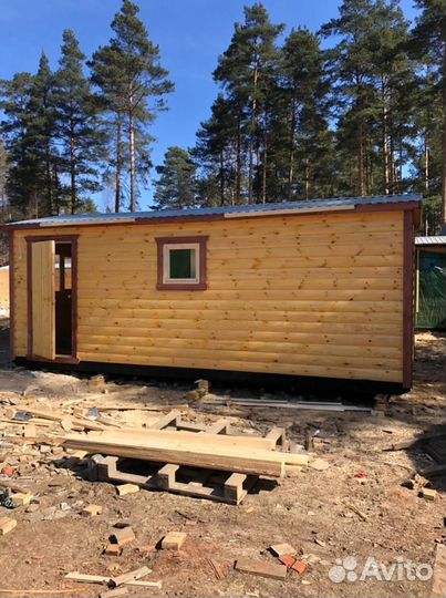 Мини баня размер 6х2.3 доставка до 5 дн