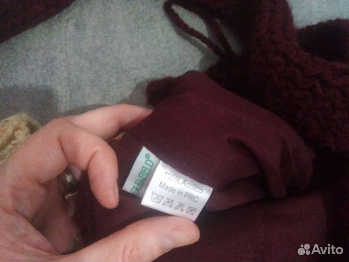 Женская сумка и шапка вязаные