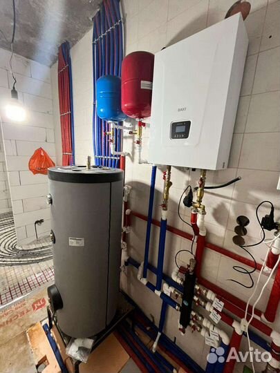 Монтаж отопления в коттедже теплый пол водоснабжен