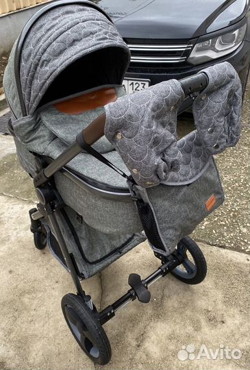 Коляска Люксмам 2 в1 (серая )