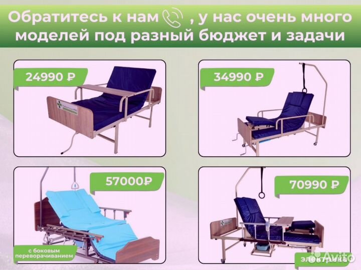 Кровать медицинская для лежачих больных