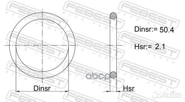 Кольцо уплотнительное 50.4X2.1 27400001 Febest