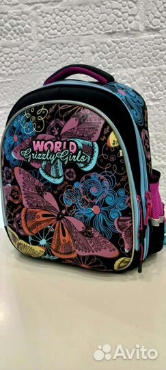 Ранец школьный grizzly+сумка для сменной обуви