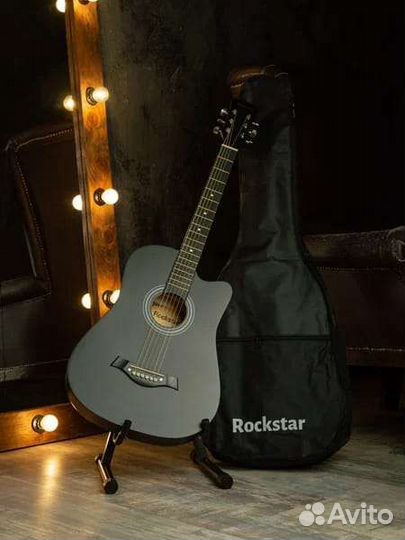 Акустическая гитара rockstar Новая