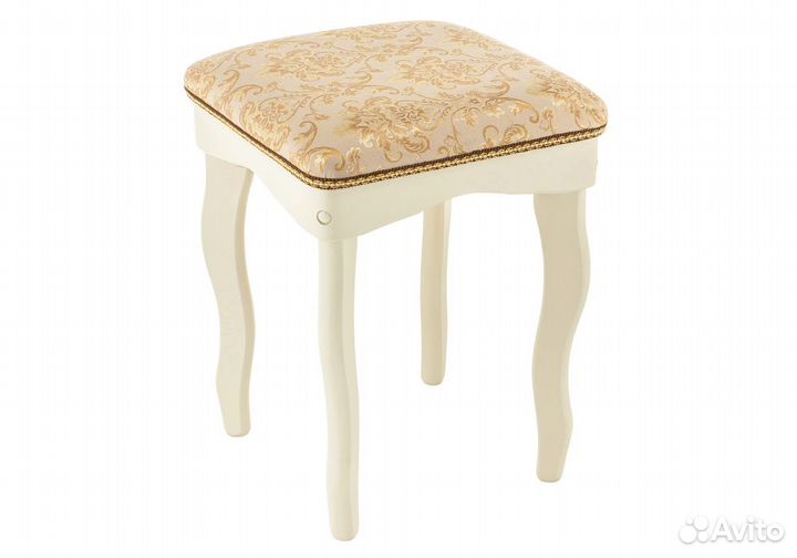 Табурет деревянный мягкий из массива