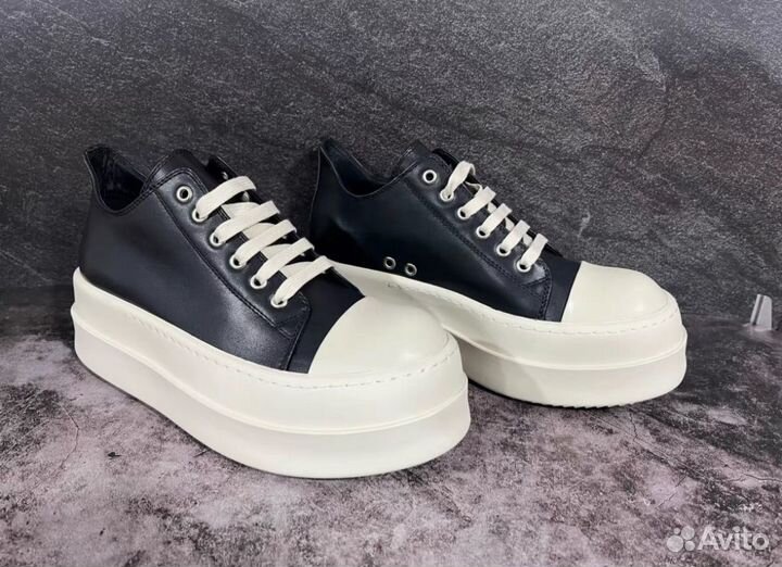 Кеды Rick Owens Ramones Double Bumper Leather