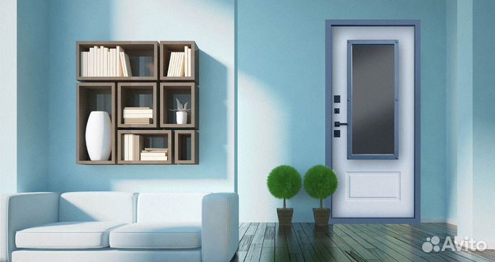 Дверь с терморазрывом и с окном Эльбрус