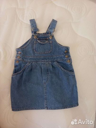 Джинсовый сарафан для девочки 92