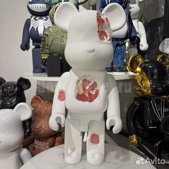 Медведь Bearbrick 70 см Crystal белый