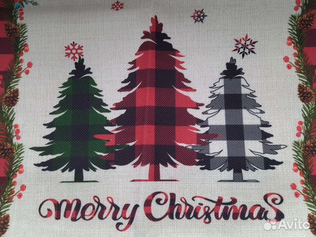 Дорожка (скатерть) на стол новогодняя