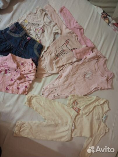 Вещи пакетом для девочки 56 -74