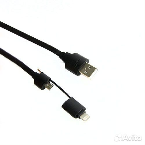 Кабель USB-microUSB/Lightning (Айфон) HV-CB605X