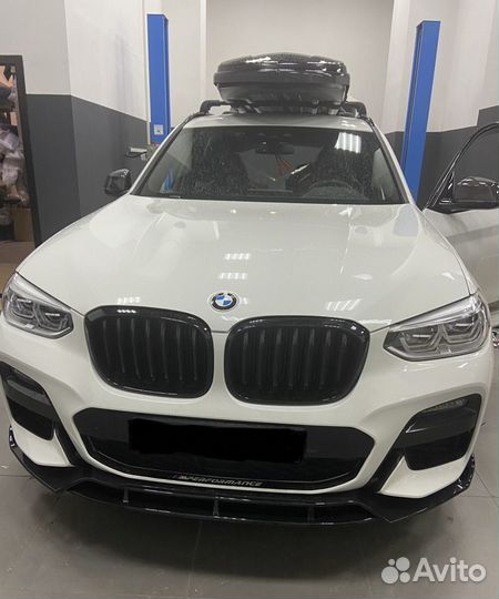 Губа сплиттер BMW X3 G01 X4 G02 черный