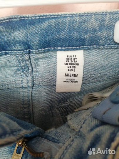 Джинсовые шорты H&M, размер 98