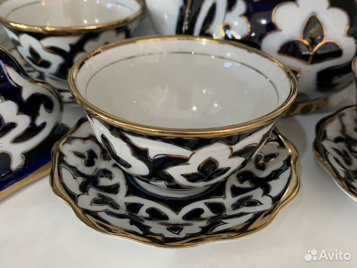 Узбекская посуда пахта сервиз