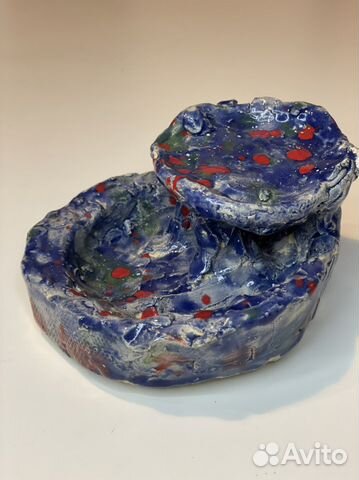 Керамическая тарелка этажерка