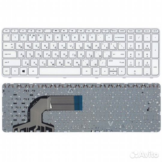 Клавиатура для ноутбука HP Pavilion 15-e белая с р
