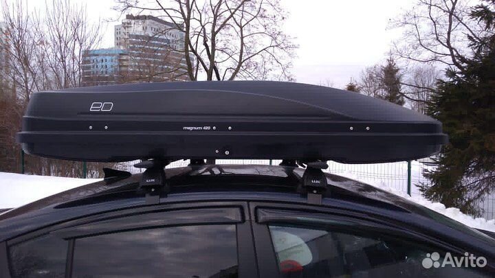 Автобокс Магнум 420 черный карбон на Kia