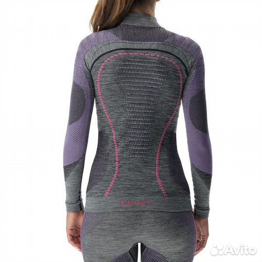 Лонгслив UYN Ambityon UW TNeck Blk Mel/Purp/Ras ж