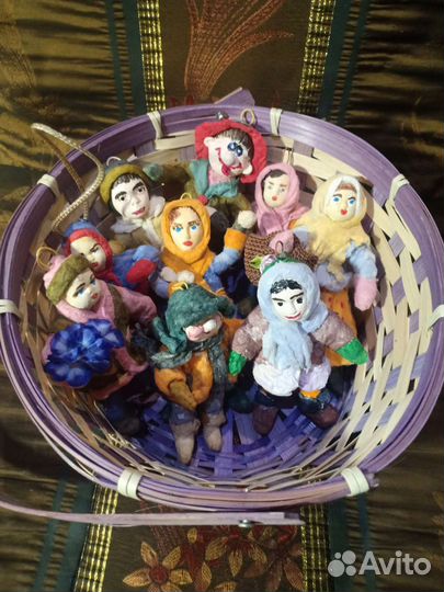 Ватные елочные игрушки