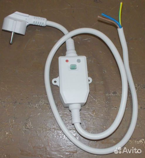 Кабель с узо для в/н, In 30mA (L-1.1m, 230V,16A, 5