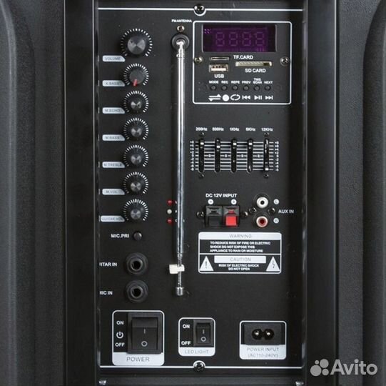 Мощная беспроводная караоке Bluetooth колонка