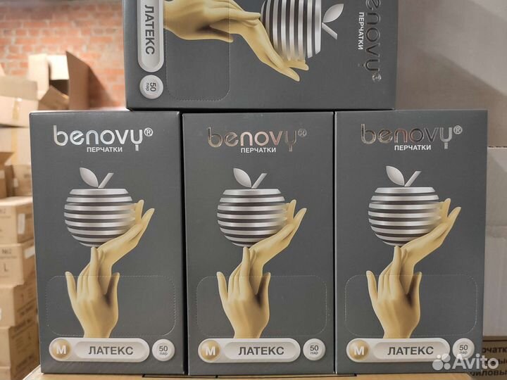 Перчатки латексные М, L