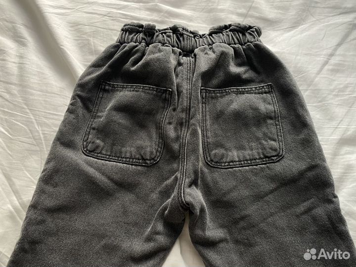 Джинсы zara 104 утепленные джинсы
