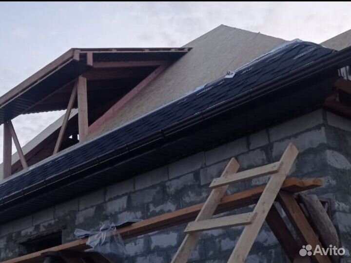 Монтаж кровли,шифера