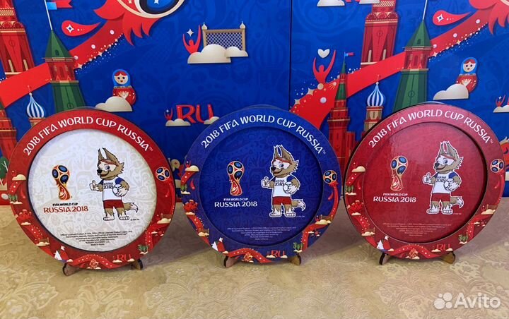Набор 3 Сувенирные тарелочки Fifa. Чемпионат мира