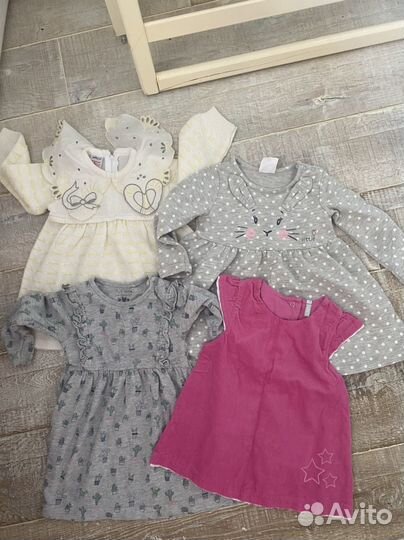 Большой пакет одежды для девочки 80-86