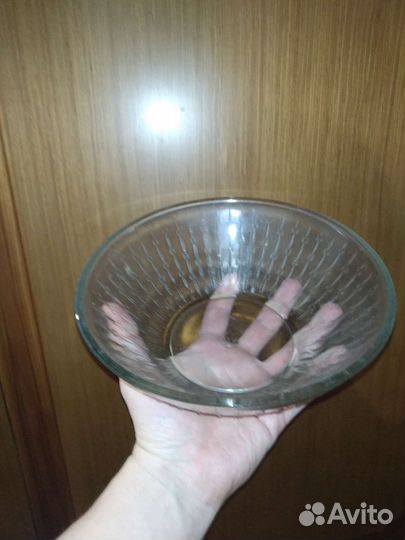 Салатник, стекло, диаметр 21 см