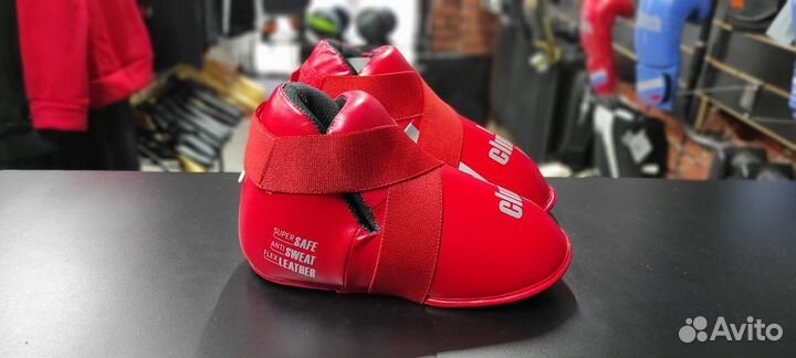 Защита стопы clinch safety foot kick красная