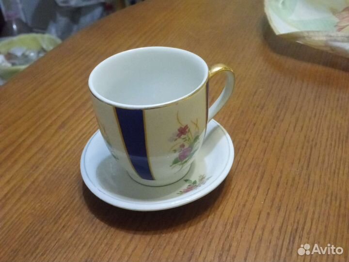 Чашка с блюдцем фарфор