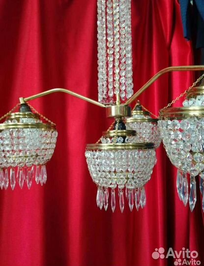 Люстра хрустальная Чехия
