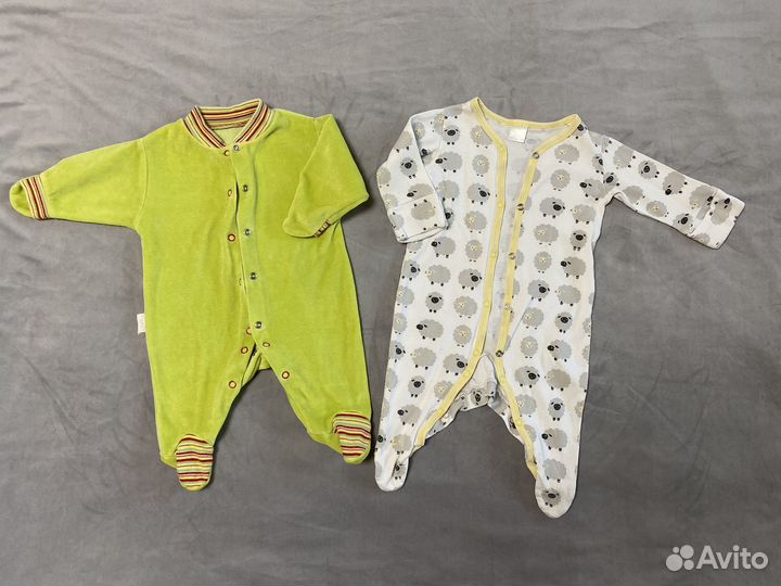 Одежда для мальчика пакетом слипы 56-62р 8 вещей