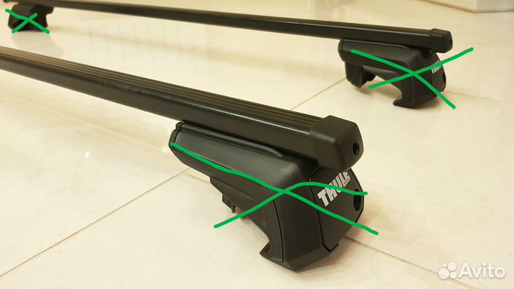 Дуги Thule SquareBar Evo 712200 (без упоров)