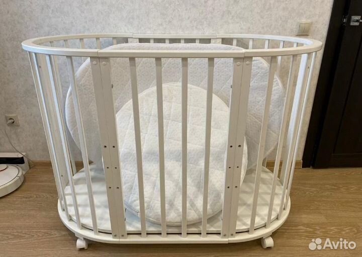 Кроватка трансформер овальная/круглая