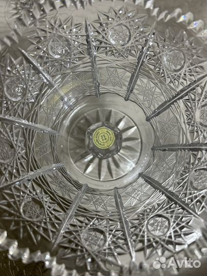 Посуда чешский хрусталь снежинка