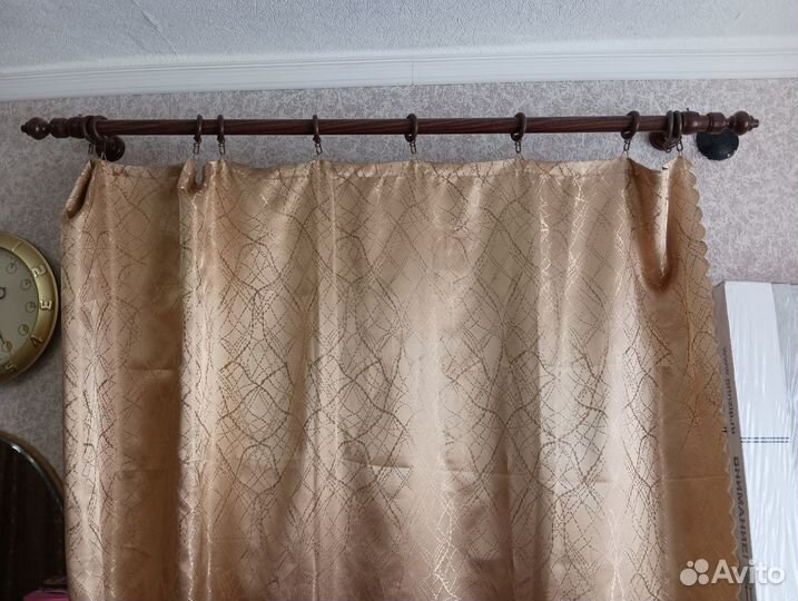 3 карниза + 3 шторы