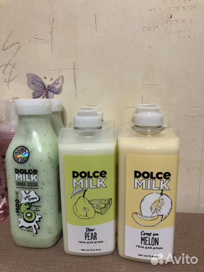 Гель для душа, бальзам для губ, крем для рук