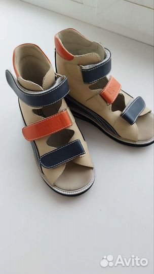 Сандалии Ortuzzi ортопедические син./беж./оранж