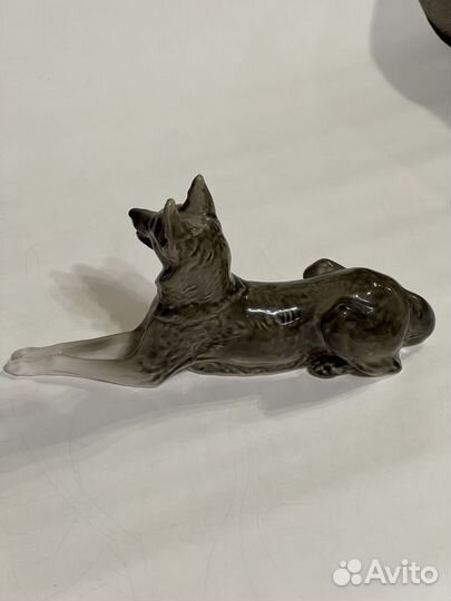Фарфор лфз статуэтка Овчарка собака СССР