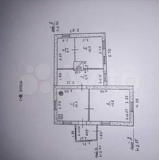 Дом 56 м² на участке 6 сот.