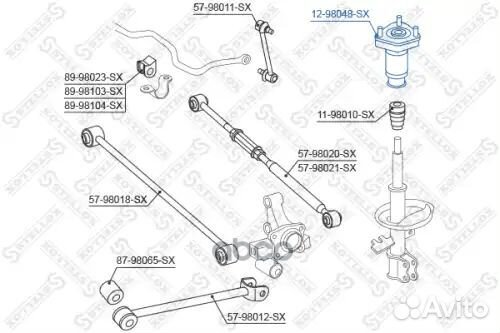 Опора амортизатора заднего 12-98048-SX Stellox